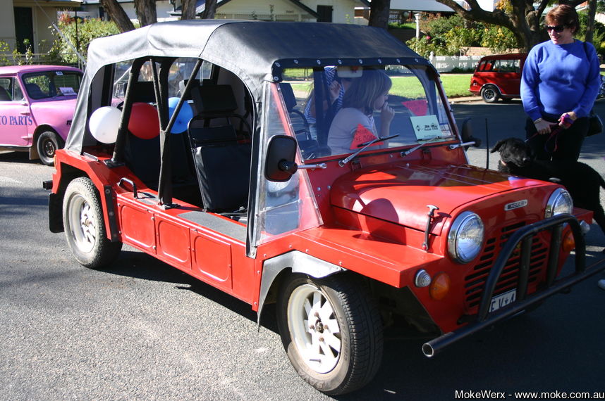A red late model Export Californian Moke seen at Hay Nationals in 2008